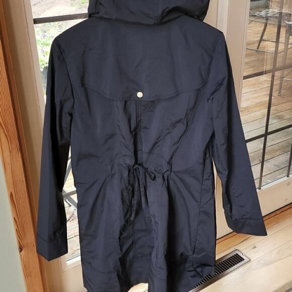 Cole Haan Signature Embellished Hooded Cinched Pocketed Full Zipper Sz M Jacket - Picture 6 of 14